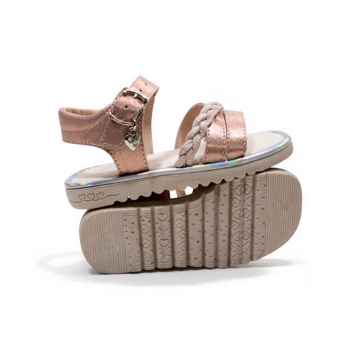 SANDALIA DORADA ROSA #26P251 (15-21)