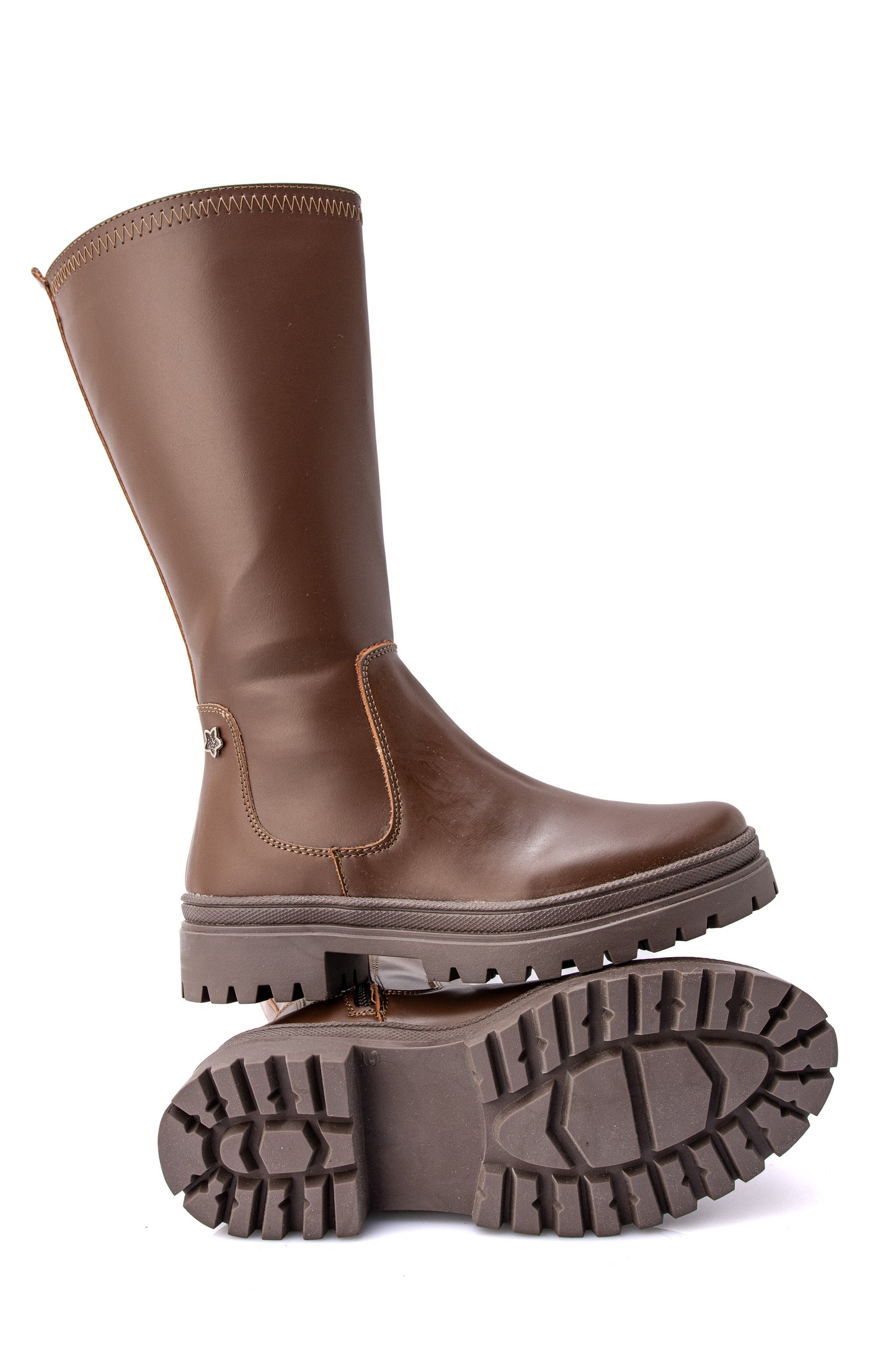 BOTA NIÑA LARGA COGNAC #24I217J